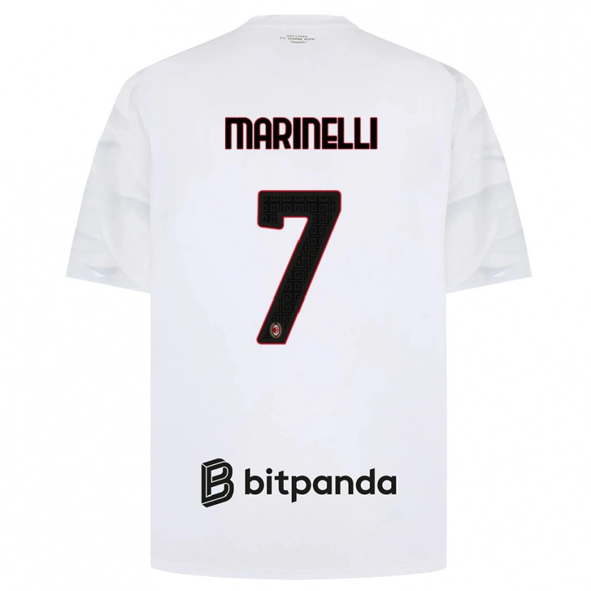 Danxen Niño Camiseta Gloria Marinelli #7 Blanco Rojo Negro 2ª Equipación 2026/27 La Camisa México