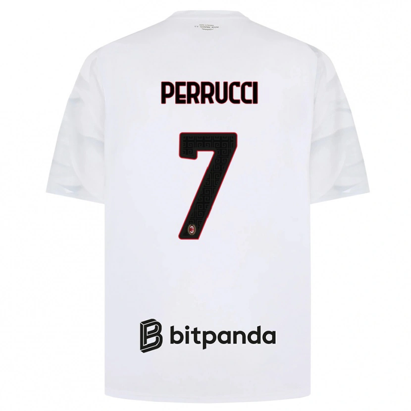 Danxen Niño Camiseta Vincenzo Perrucci #7 Blanco Rojo Negro 2ª Equipación 2026/27 La Camisa México
