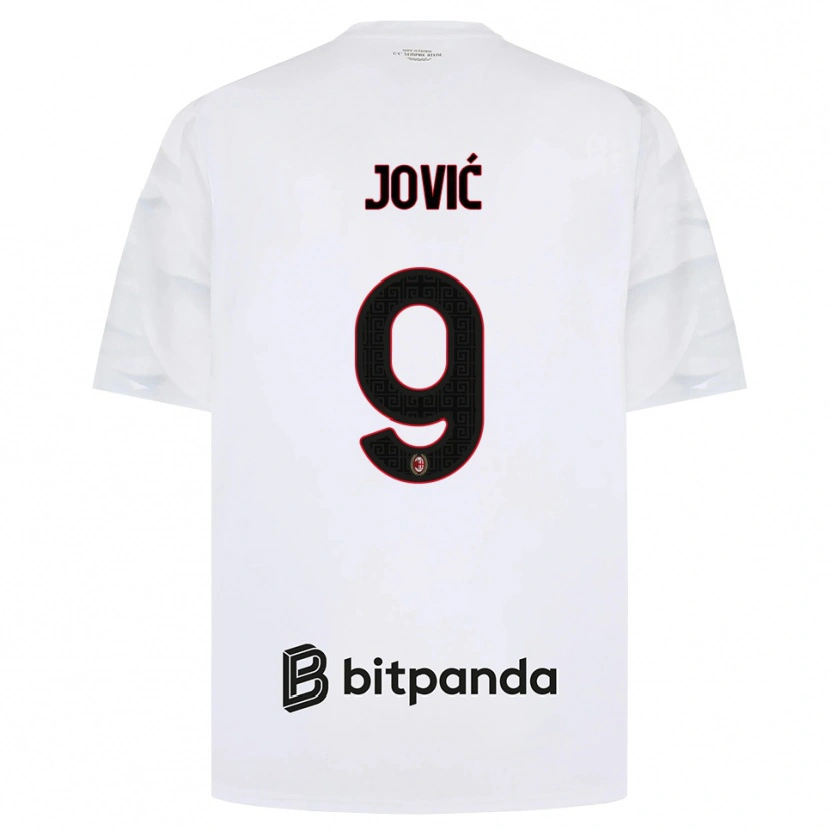 Danxen Niño Camiseta Luka Jovic #9 Blanco Rojo Negro 2ª Equipación 2026/27 La Camisa México