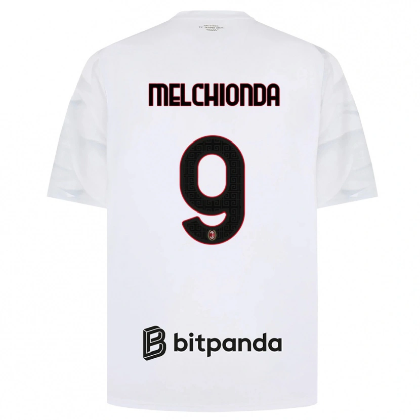 Danxen Niño Camiseta Marco Melchionda #9 Blanco Rojo Negro 2ª Equipación 2026/27 La Camisa México