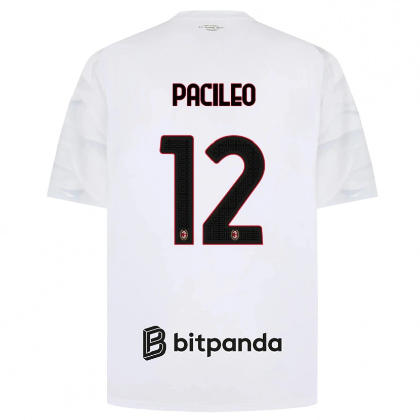 Danxen Niño Camiseta Alessandro Pacileo #12 Blanco Rojo Negro 2ª Equipación 2026/27 La Camisa México
