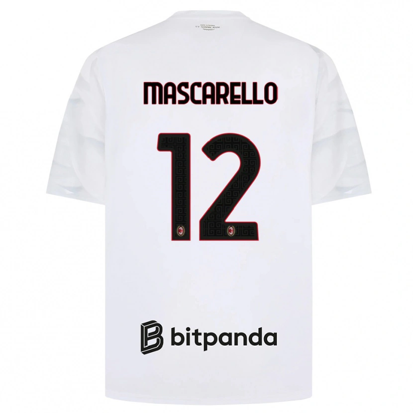 Danxen Niño Camiseta Marta Mascarello #12 Blanco Rojo Negro 2ª Equipación 2026/27 La Camisa México