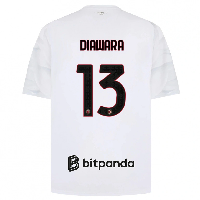 Danxen Niño Camiseta Sankhoun Diawara #13 Blanco Rojo Negro 2ª Equipación 2026/27 La Camisa México
