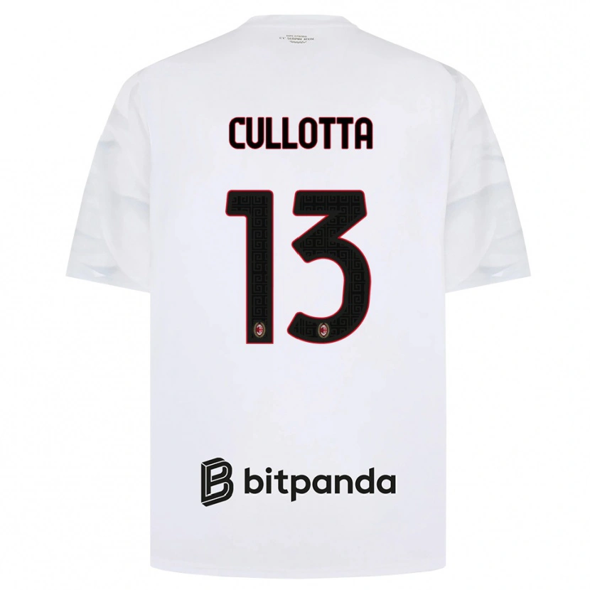 Danxen Niño Camiseta Andrea Cullotta #13 Blanco Rojo Negro 2ª Equipación 2026/27 La Camisa México