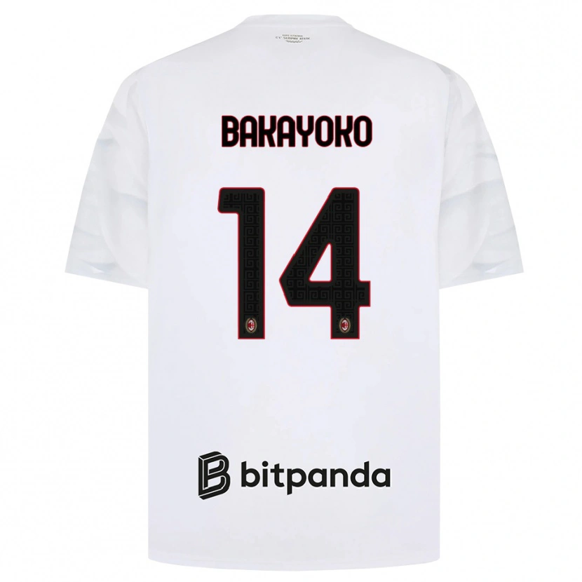 Danxen Niño Camiseta Tiemoue Bakayoko #14 Blanco Rojo Negro 2ª Equipación 2026/27 La Camisa México