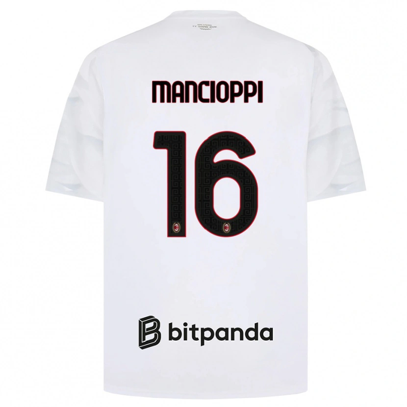 Danxen Niño Camiseta Tommaso Mancioppi #16 Blanco Rojo Negro 2ª Equipación 2026/27 La Camisa México