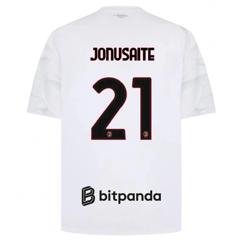 Danxen Niño Camiseta Rimante Jonusaite #21 Blanco Rojo Negro 2ª Equipación 2026/27 La Camisa México