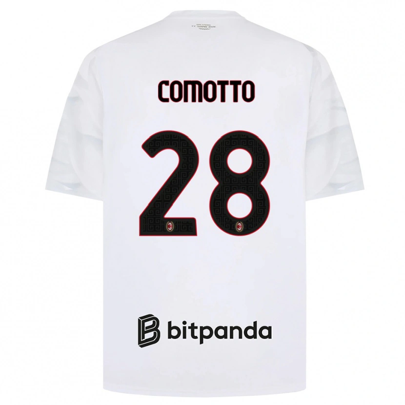 Danxen Niño Camiseta Christian Comotto #28 Blanco Rojo Negro 2ª Equipación 2026/27 La Camisa México