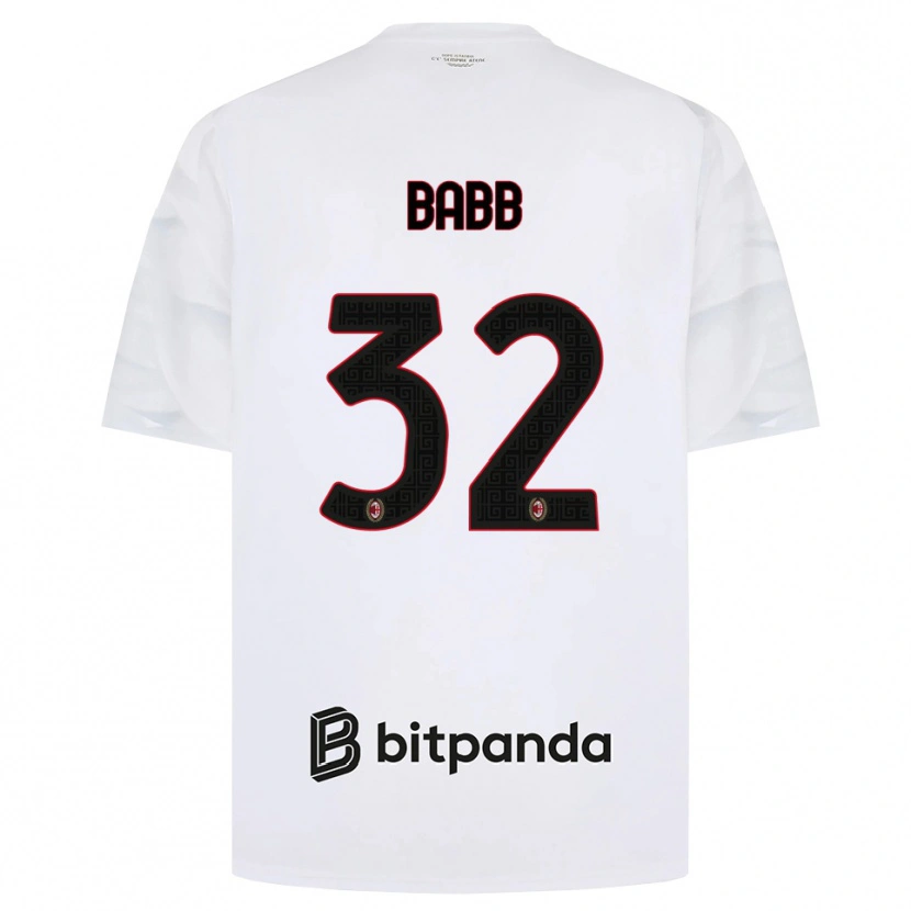 Danxen Niño Camiseta Selena Delia Babb #32 Blanco Rojo Negro 2ª Equipación 2026/27 La Camisa México