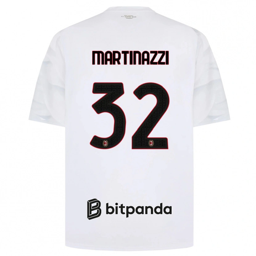 Danxen Niño Camiseta Luca Martinazzi #32 Blanco Rojo Negro 2ª Equipación 2026/27 La Camisa México