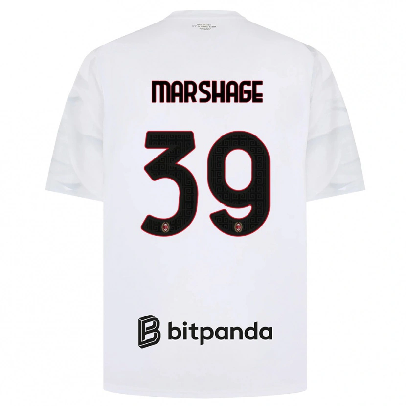 Danxen Niño Camiseta Wilgot Marshage #39 Blanco Rojo Negro 2ª Equipación 2026/27 La Camisa México