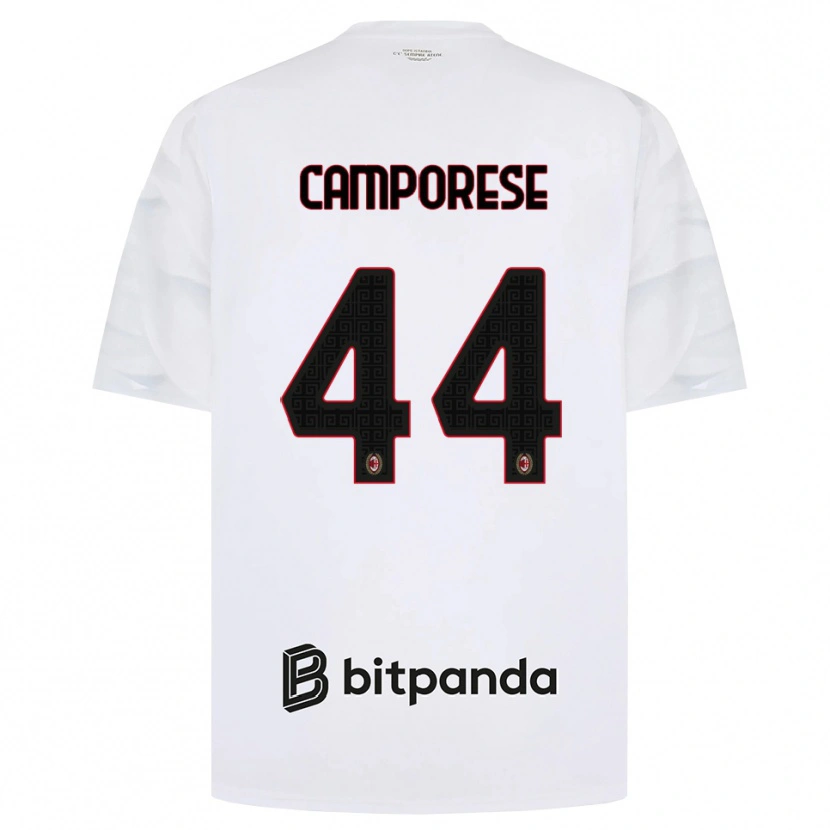 Danxen Niño Camiseta Michele Camporese #44 Blanco Rojo Negro 2ª Equipación 2026/27 La Camisa México