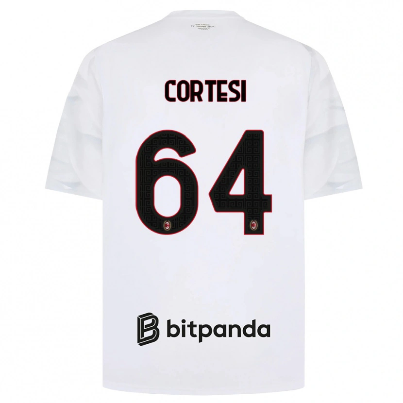 Danxen Niño Camiseta Selena Cortesi #64 Blanco Rojo Negro 2ª Equipación 2026/27 La Camisa México