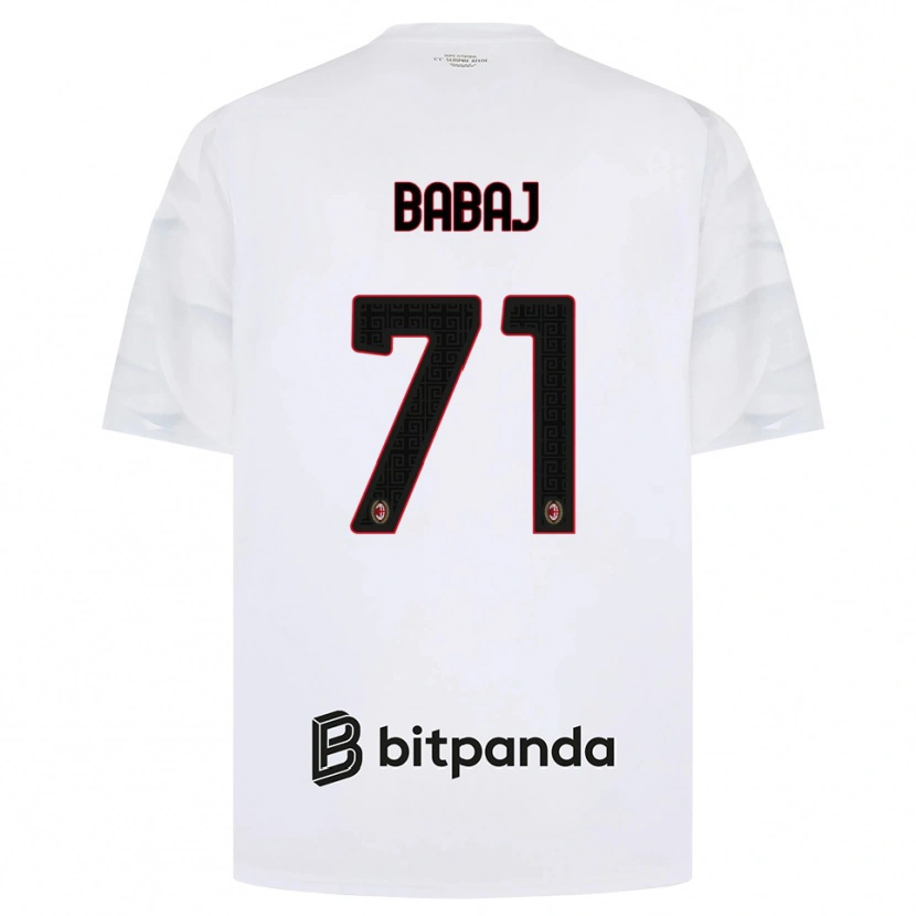 Danxen Niño Camiseta Aron Babaj #71 Blanco Rojo Negro 2ª Equipación 2026/27 La Camisa México