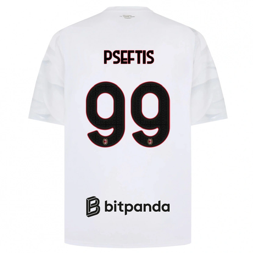 Danxen Niño Camiseta Fotios Pseftis #99 Blanco Rojo Negro 2ª Equipación 2026/27 La Camisa México