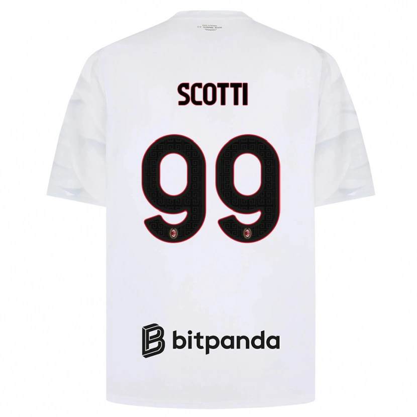 Danxen Niño Camiseta Filippo Scotti #99 Blanco Rojo Negro 2ª Equipación 2026/27 La Camisa México