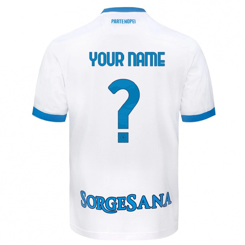 Danxen Niño Camiseta Su Nombre #0 Blanco Azul Cielo 2ª Equipación 2026/27 La Camisa México