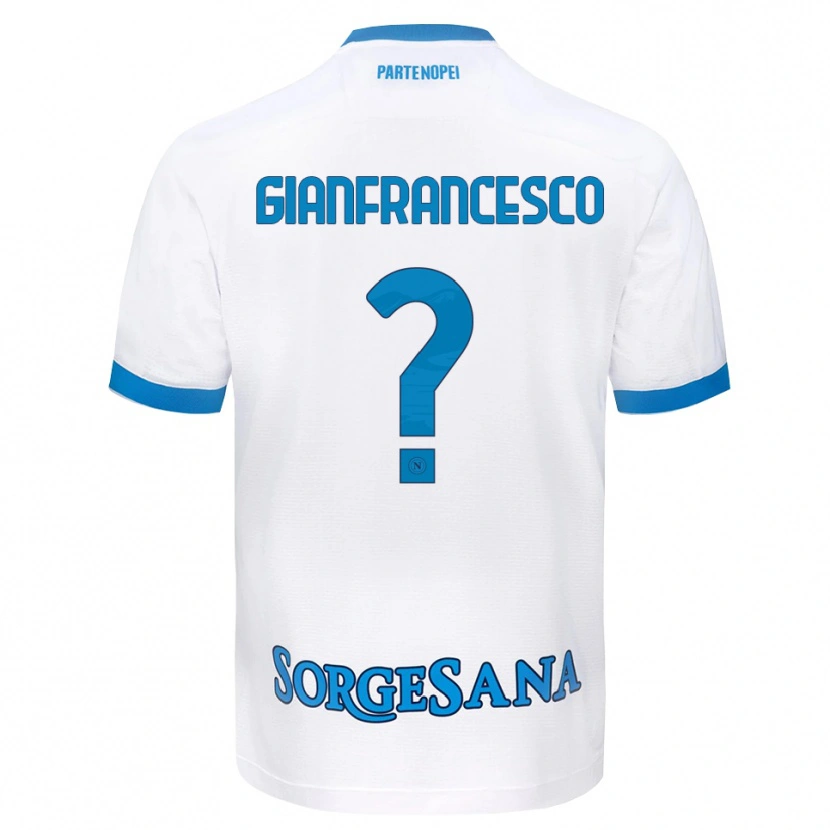 Danxen Niño Camiseta Sergio Gianfrancesco #0 Blanco Azul Cielo 2ª Equipación 2026/27 La Camisa México