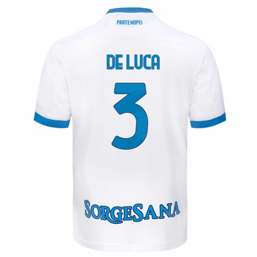 Danxen Niño Camiseta Alfonso De Luca #3 Blanco Azul Cielo 2ª Equipación 2026/27 La Camisa México
