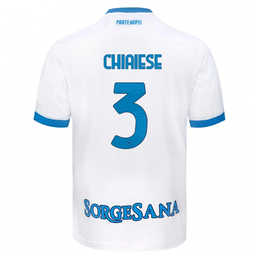 Danxen Niño Camiseta Riccardo Chiaiese #3 Blanco Azul Cielo 2ª Equipación 2026/27 La Camisa México