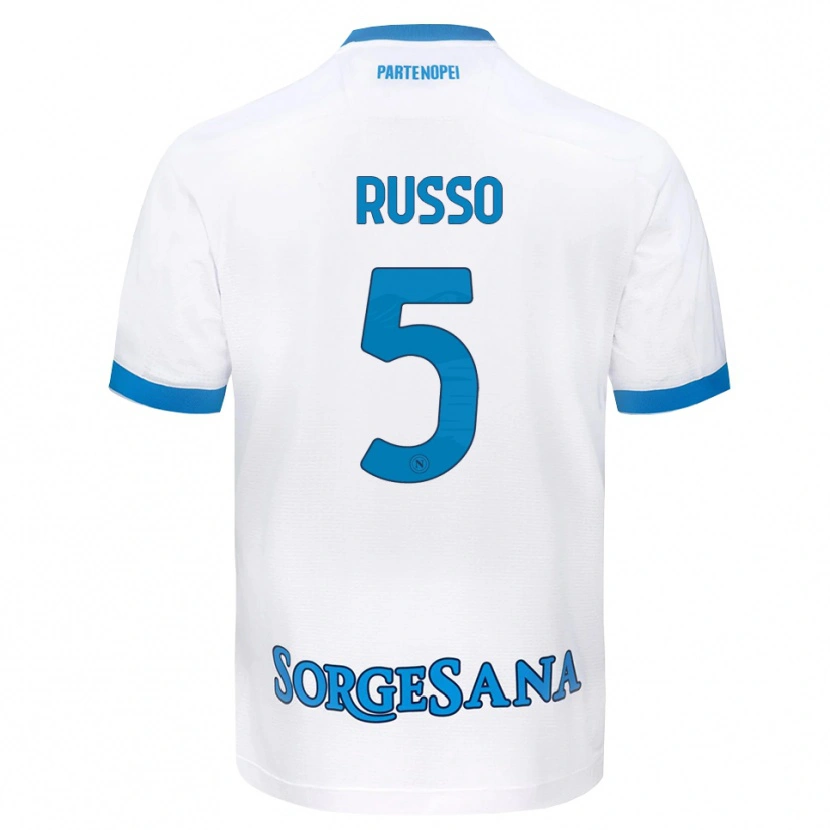 Danxen Niño Camiseta Lorenzo Russo #5 Blanco Azul Cielo 2ª Equipación 2026/27 La Camisa México