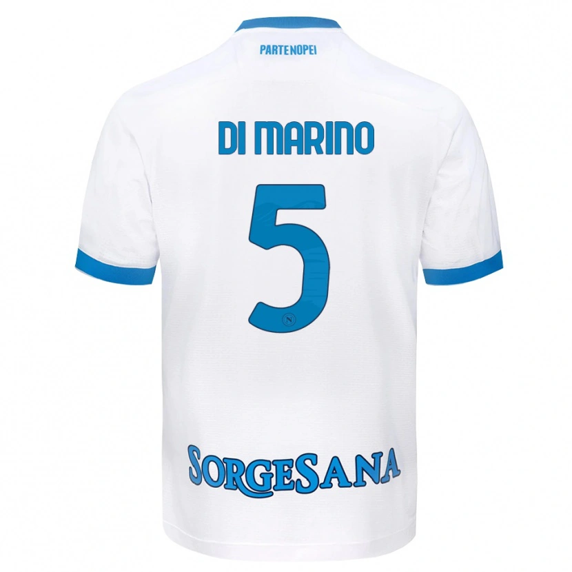 Danxen Niño Camiseta Paola Di Marino #5 Blanco Azul Cielo 2ª Equipación 2026/27 La Camisa México