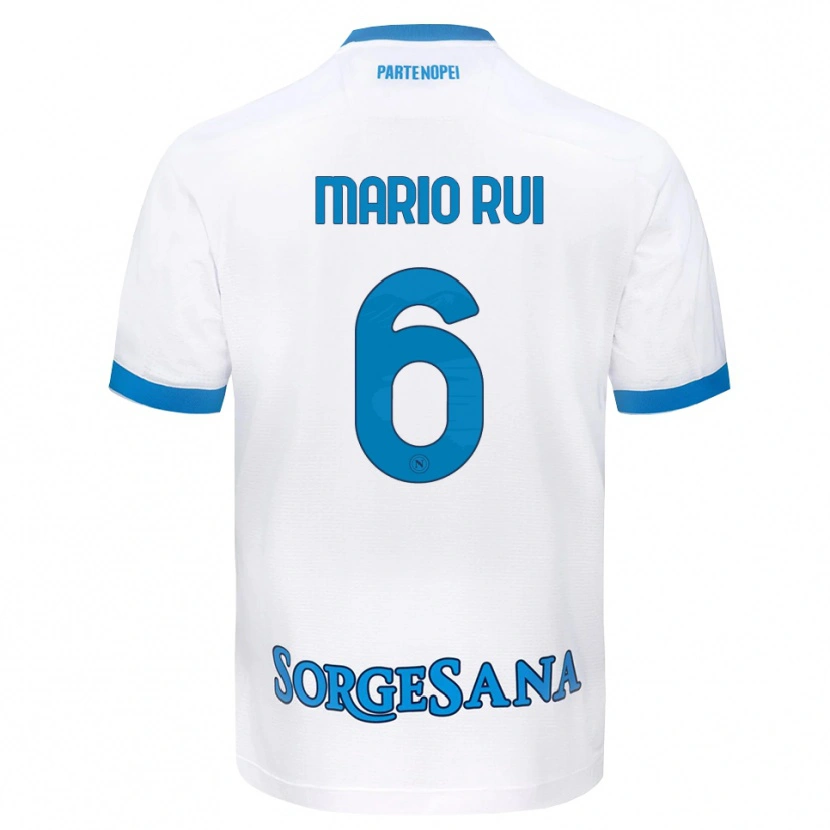 Danxen Niño Camiseta Mario Rui #6 Blanco Azul Cielo 2ª Equipación 2026/27 La Camisa México