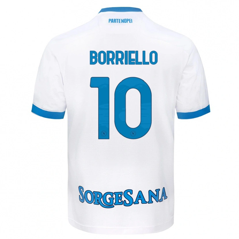 Danxen Niño Camiseta Salvatore Borriello #10 Blanco Azul Cielo 2ª Equipación 2026/27 La Camisa México