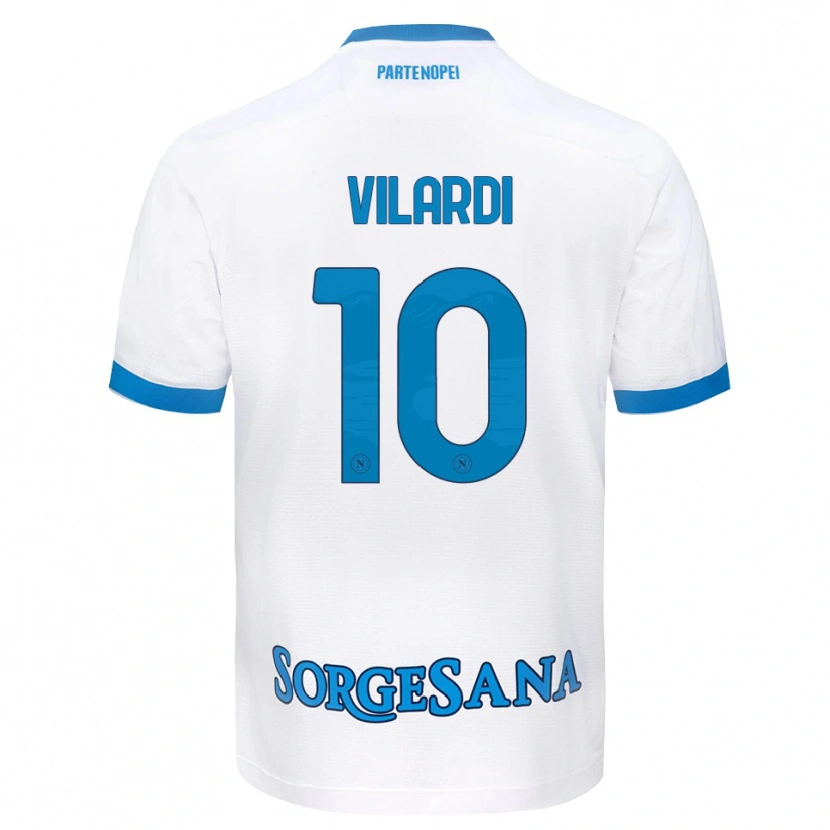 Danxen Niño Camiseta Mario Vilardi #10 Blanco Azul Cielo 2ª Equipación 2026/27 La Camisa México