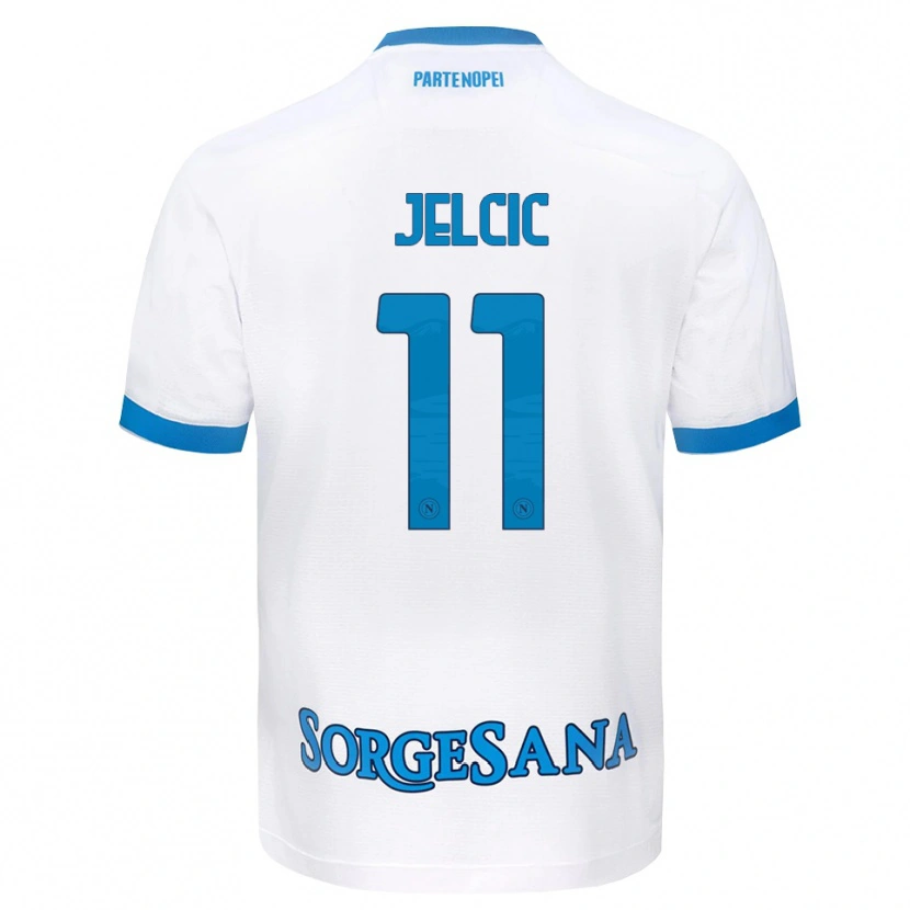 Danxen Niño Camiseta Maja Jelčić #11 Blanco Azul Cielo 2ª Equipación 2026/27 La Camisa México