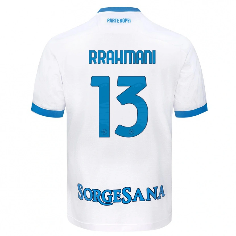 Danxen Niño Camiseta Amir Rrahmani #13 Blanco Azul Cielo 2ª Equipación 2026/27 La Camisa México