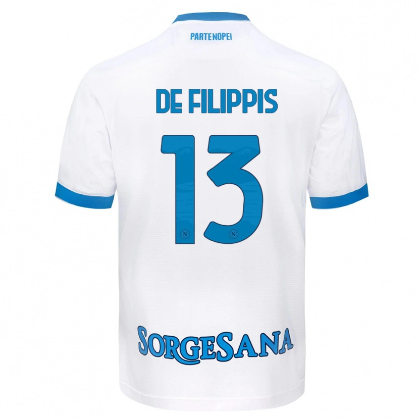 Danxen Niño Camiseta Antonio De Filippis #13 Blanco Azul Cielo 2ª Equipación 2026/27 La Camisa México