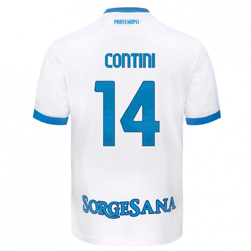 Danxen Niño Camiseta Nikita Contini #14 Blanco Azul Cielo 2ª Equipación 2026/27 La Camisa México