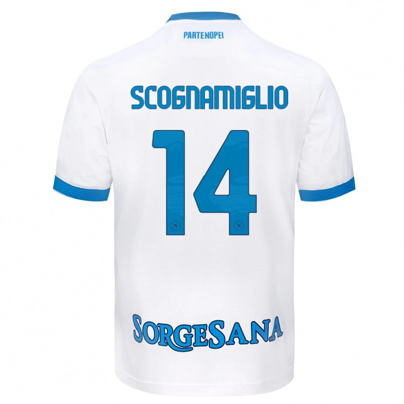 Danxen Niño Camiseta Fabio Scognamiglio #14 Blanco Azul Cielo 2ª Equipación 2026/27 La Camisa México