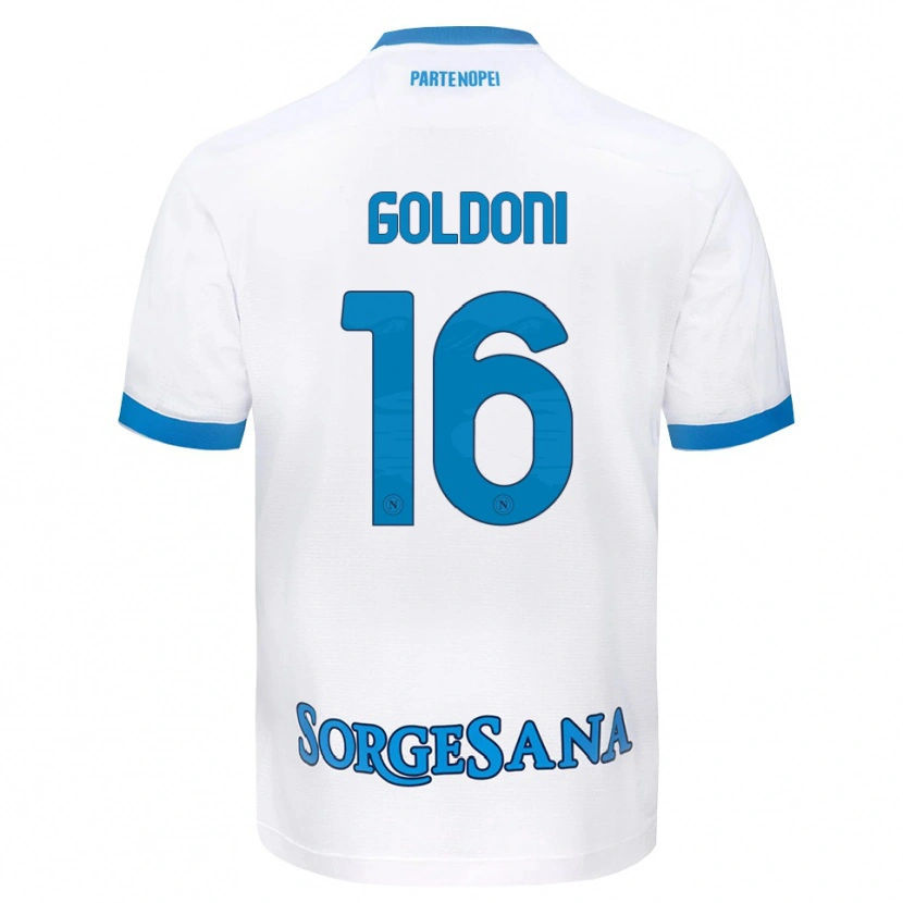 Danxen Niño Camiseta Eleonora Goldoni #16 Blanco Azul Cielo 2ª Equipación 2026/27 La Camisa México