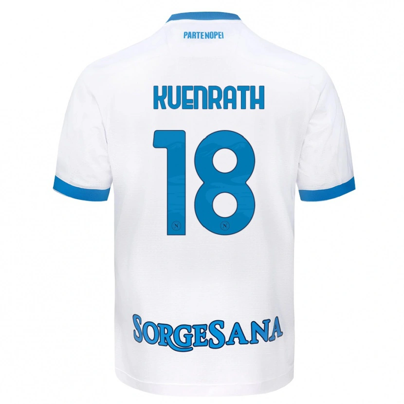 Danxen Niño Camiseta Melanie Kuenrath #18 Blanco Azul Cielo 2ª Equipación 2026/27 La Camisa México