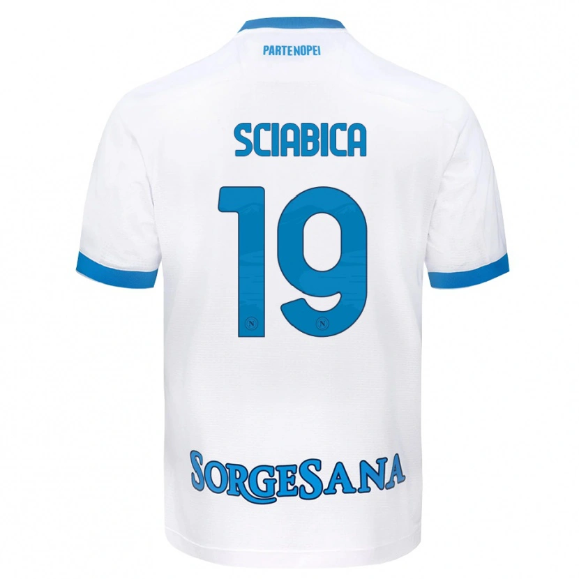 Danxen Niño Camiseta Manuela Sciabica #19 Blanco Azul Cielo 2ª Equipación 2026/27 La Camisa México