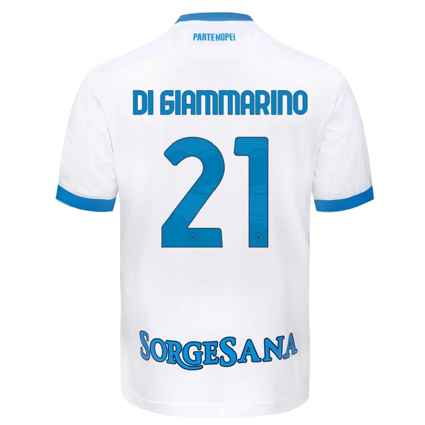 Danxen Niño Camiseta Virginia Di Giammarino #21 Blanco Azul Cielo 2ª Equipación 2026/27 La Camisa México
