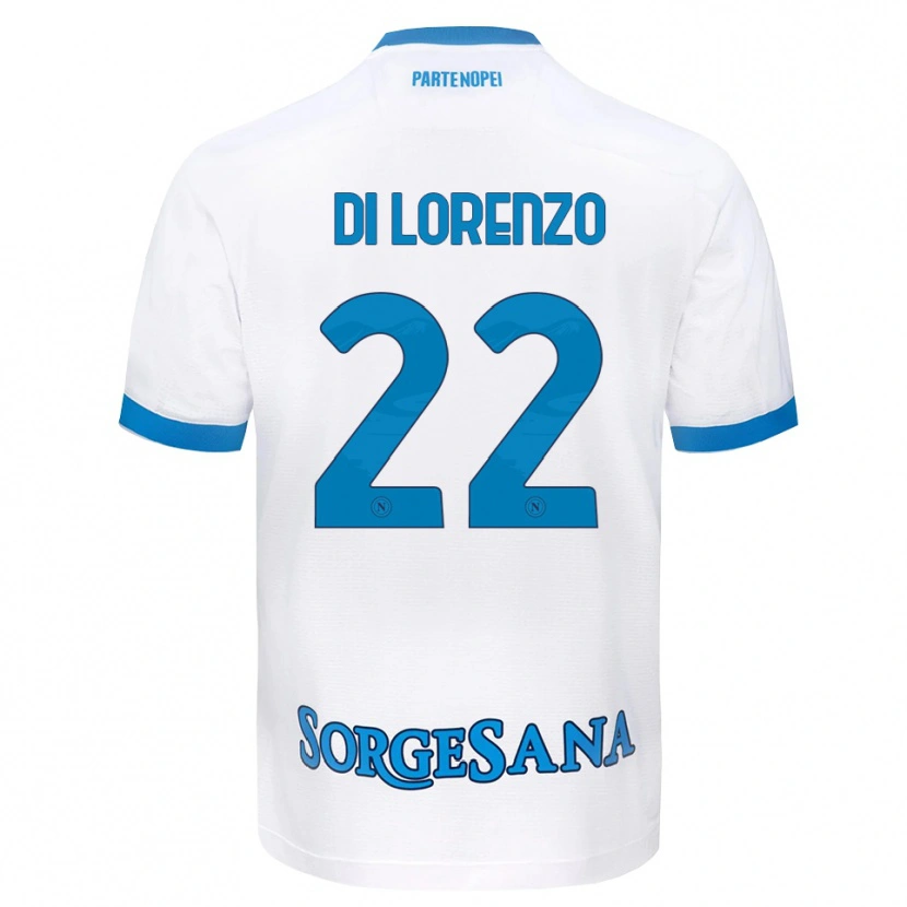 Danxen Niño Camiseta Giovanni Di Lorenzo #22 Blanco Azul Cielo 2ª Equipación 2026/27 La Camisa México