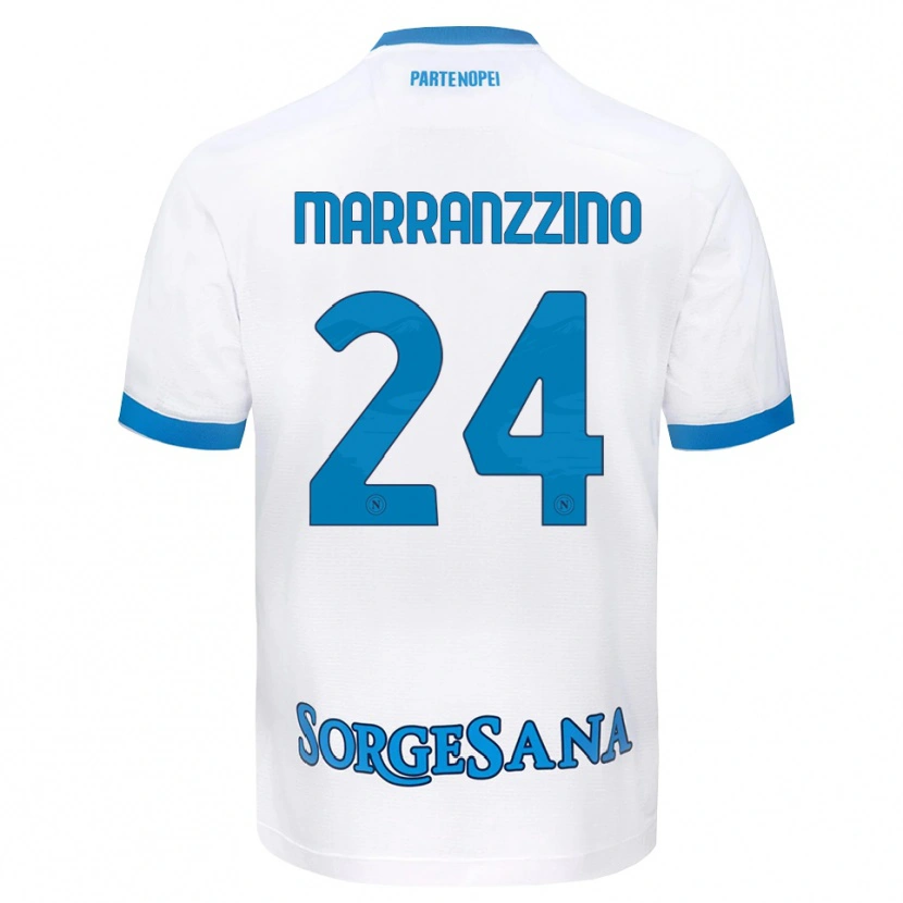 Danxen Niño Camiseta Pasquale Marranzzino #24 Blanco Azul Cielo 2ª Equipación 2026/27 La Camisa México