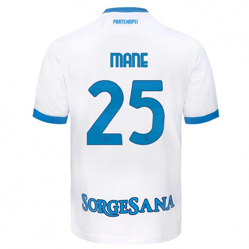 Danxen Niño Camiseta Balla Mousa Mane #25 Blanco Azul Cielo 2ª Equipación 2026/27 La Camisa México