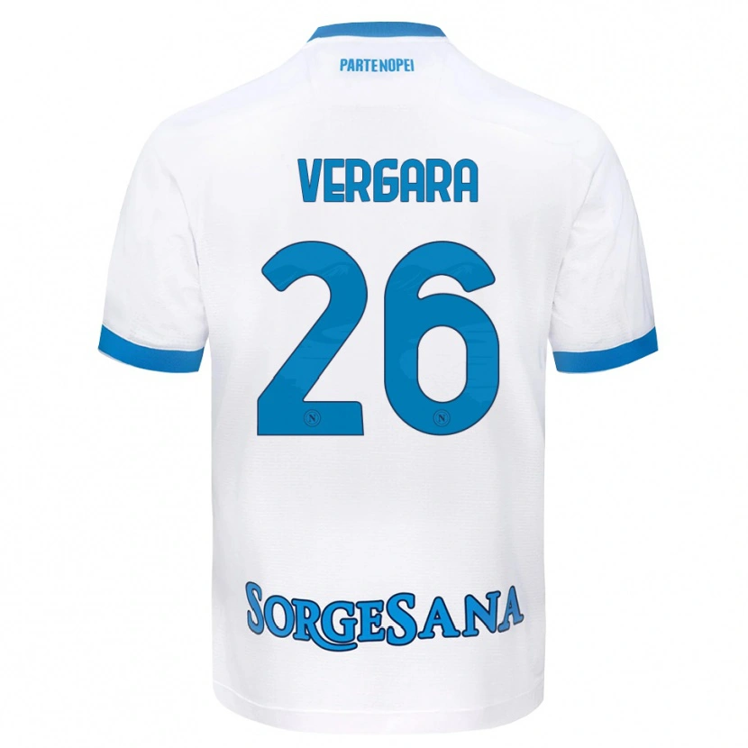 Danxen Niño Camiseta Antonio Vergara #26 Blanco Azul Cielo 2ª Equipación 2026/27 La Camisa México