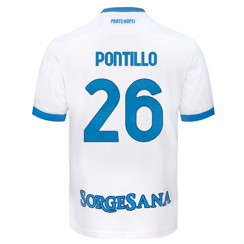 Danxen Niño Camiseta Pasquale Pontillo #26 Blanco Azul Cielo 2ª Equipación 2026/27 La Camisa México