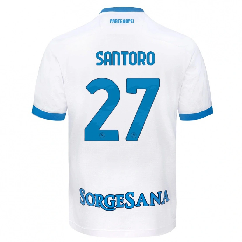 Danxen Niño Camiseta Erika Santoro #27 Blanco Azul Cielo 2ª Equipación 2026/27 La Camisa México