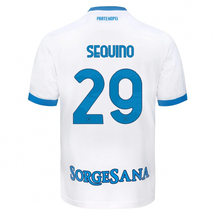 Danxen Niño Camiseta Giovanni Sequino #29 Blanco Azul Cielo 2ª Equipación 2026/27 La Camisa México
