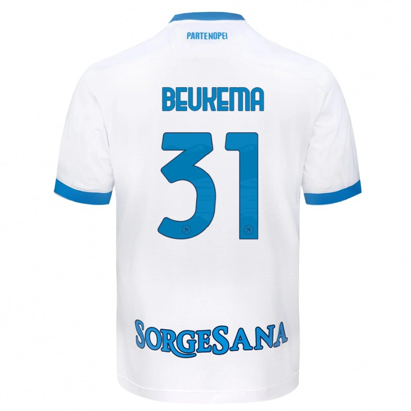 Danxen Niño Camiseta Sam Beukema #31 Blanco Azul Cielo 2ª Equipación 2026/27 La Camisa México
