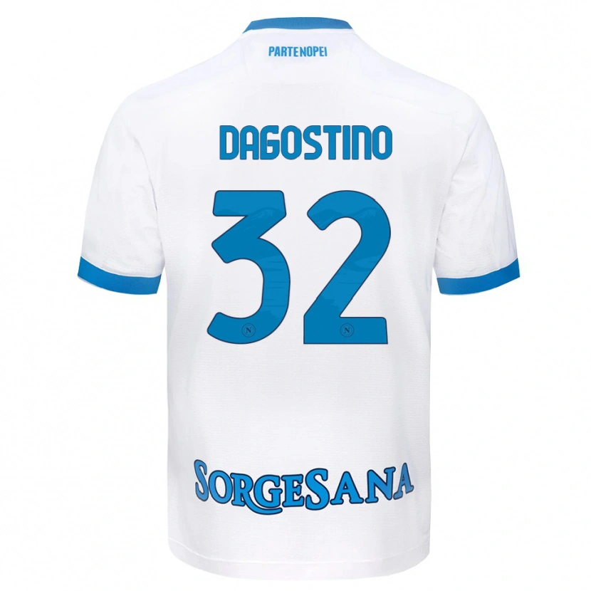 Danxen Niño Camiseta Giuseppe Dagostino #32 Blanco Azul Cielo 2ª Equipación 2026/27 La Camisa México