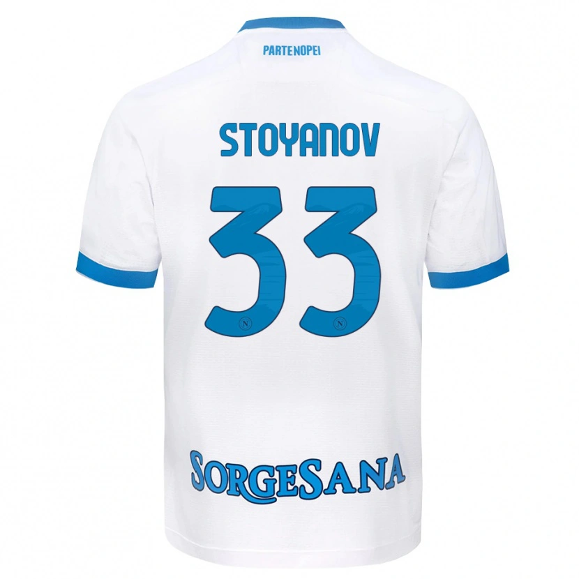 Danxen Niño Camiseta Steliyan Stoyanov #33 Blanco Azul Cielo 2ª Equipación 2026/27 La Camisa México