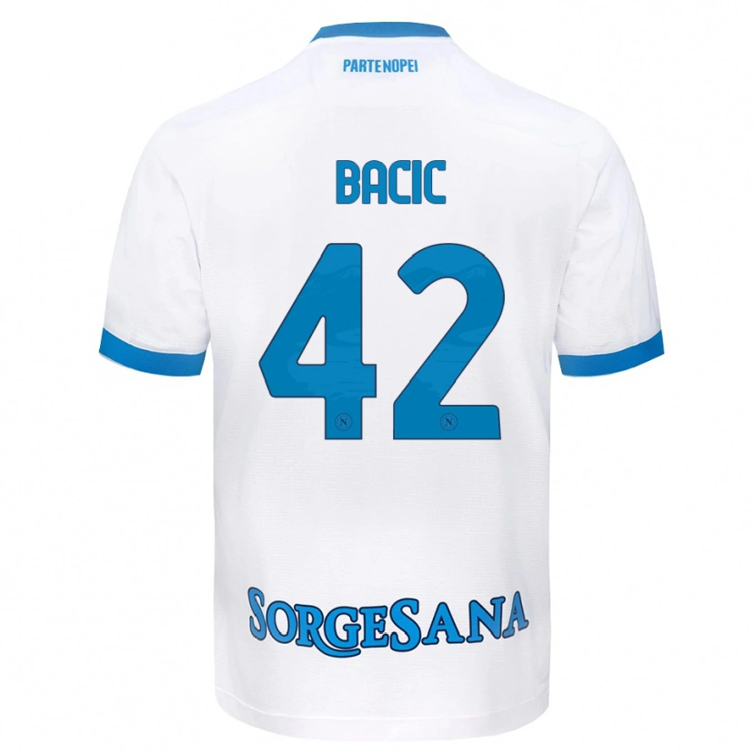 Danxen Niño Camiseta Doris Bačić #42 Blanco Azul Cielo 2ª Equipación 2026/27 La Camisa México