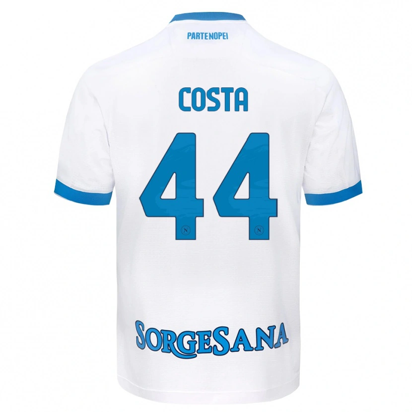 Danxen Niño Camiseta Filippo Costa #44 Blanco Azul Cielo 2ª Equipación 2026/27 La Camisa México